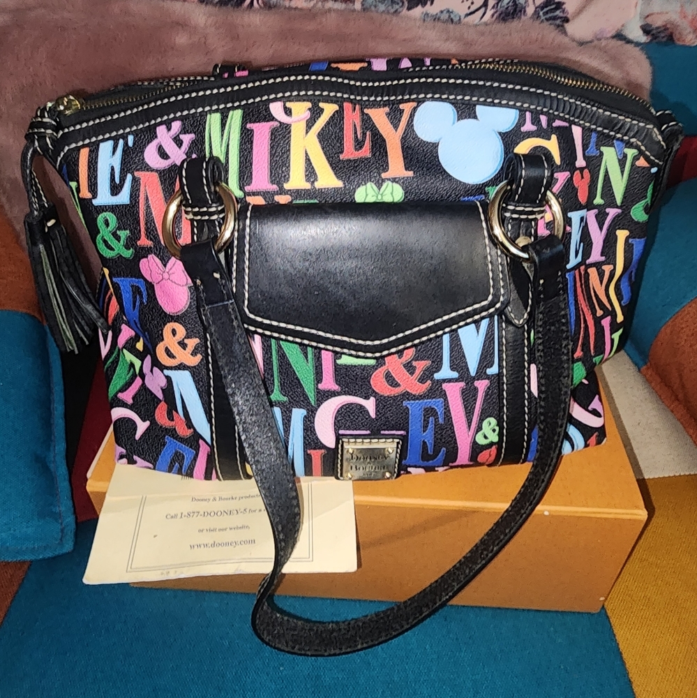 Dooney & Burke Mickey Disney Pride Large Bag Ships Free 🌈 Rare Limited Edition